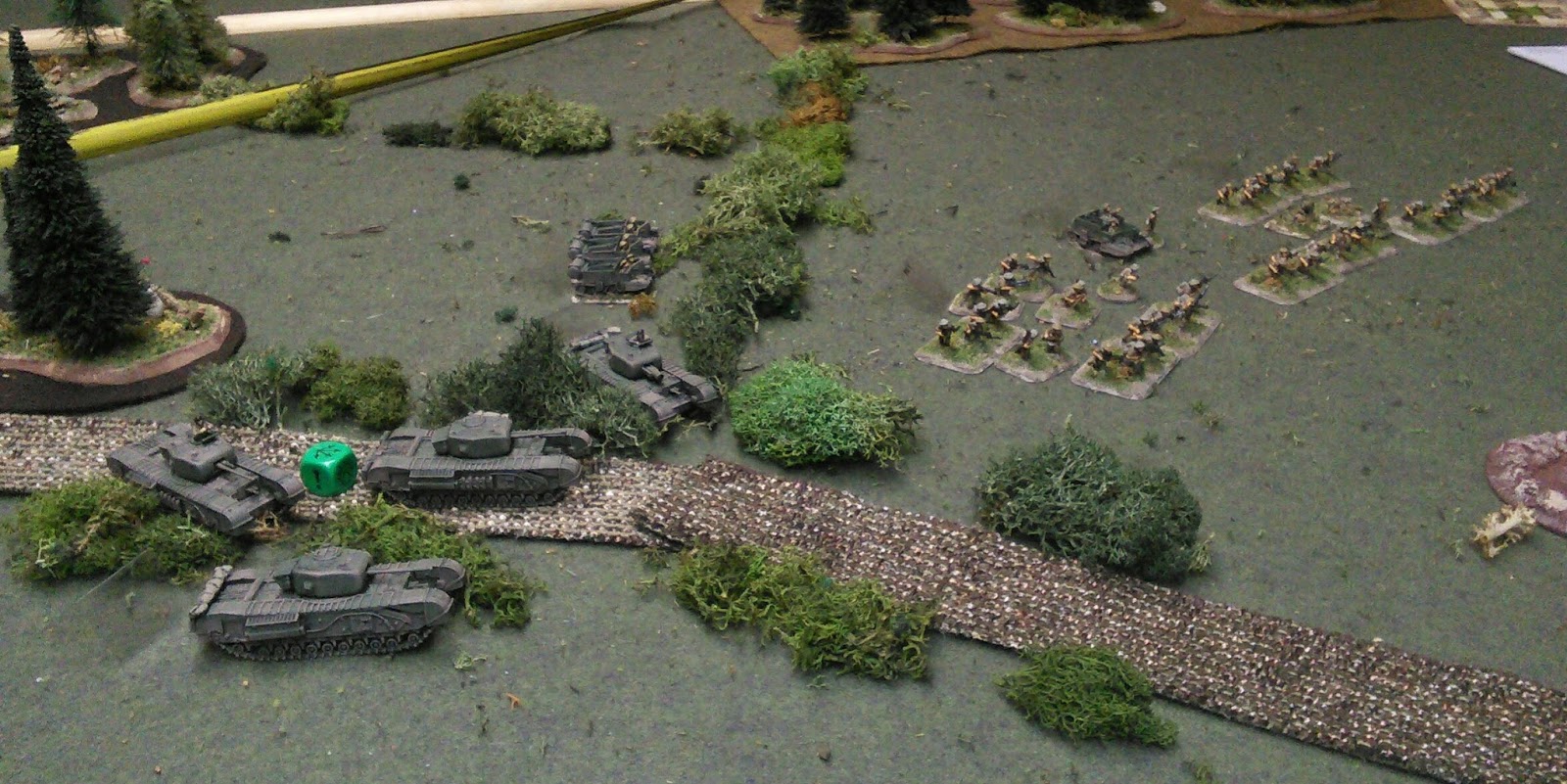 British attack on the town developing