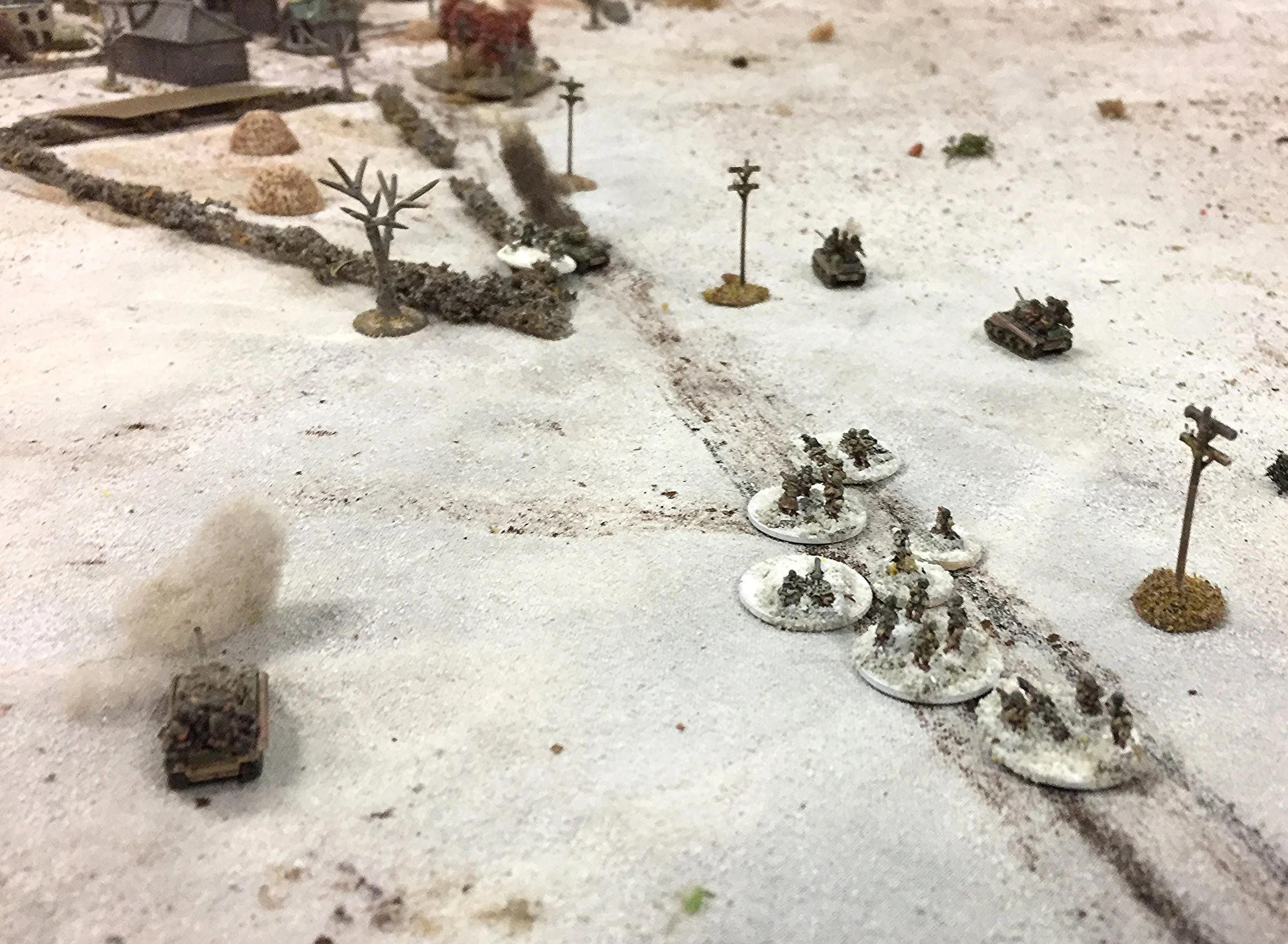 Two Surviving Shermans go Right