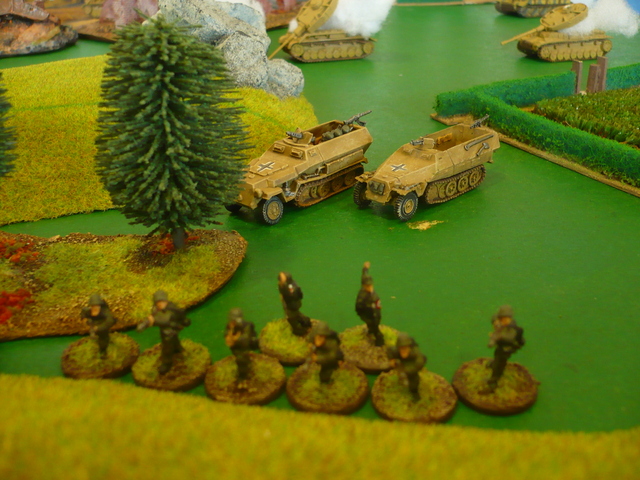 Especially as the German infantry are advancing in support on the right