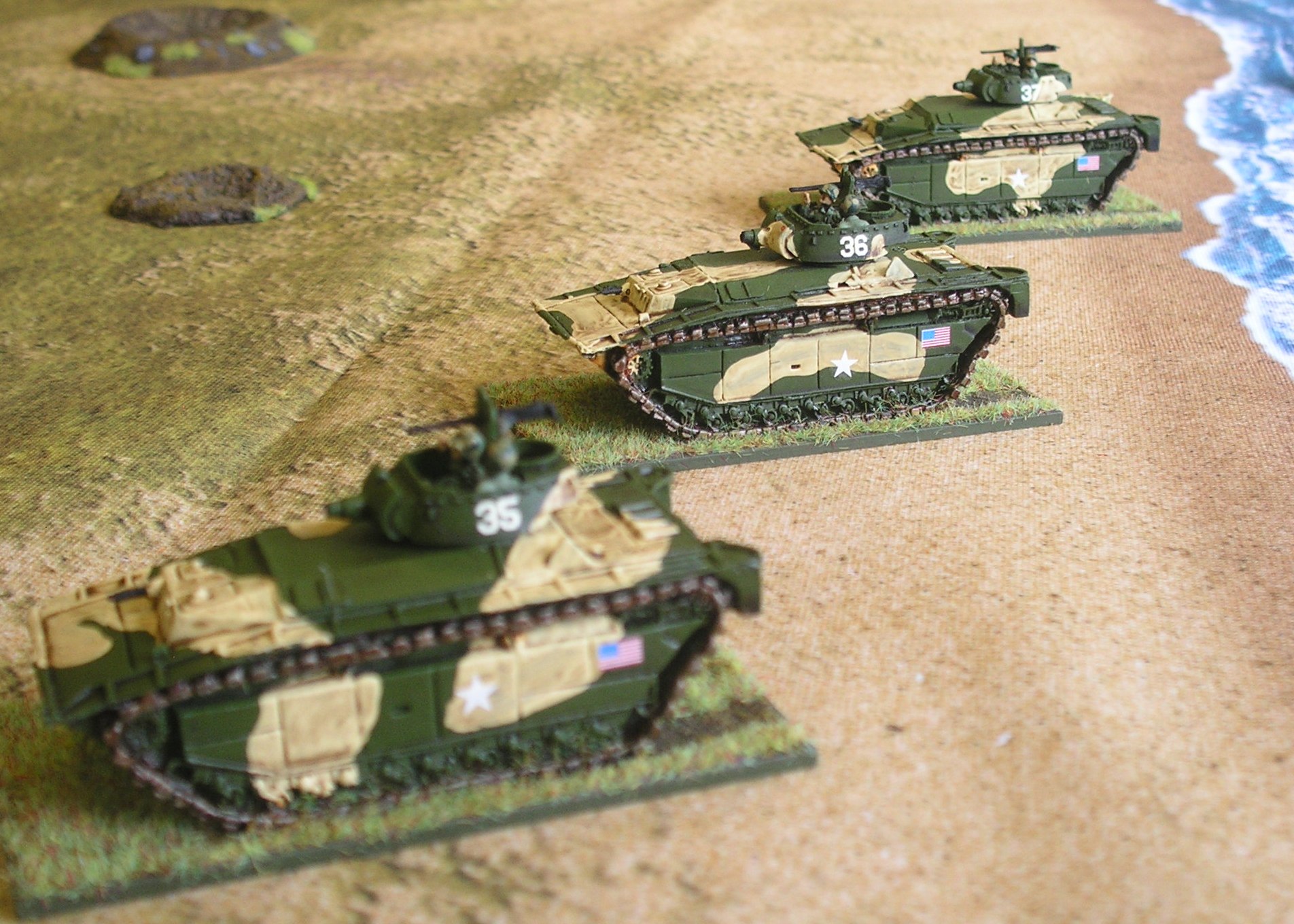 Platoon of three LVT A(4)