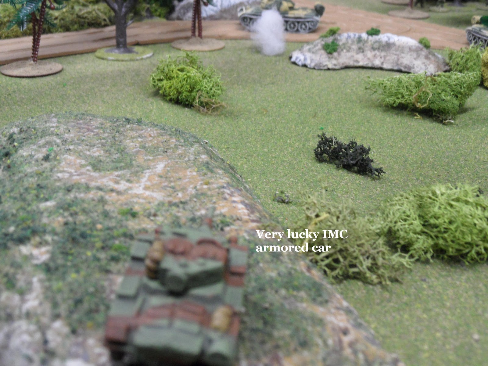  The T-55 misses the armoured car for a third time. 
