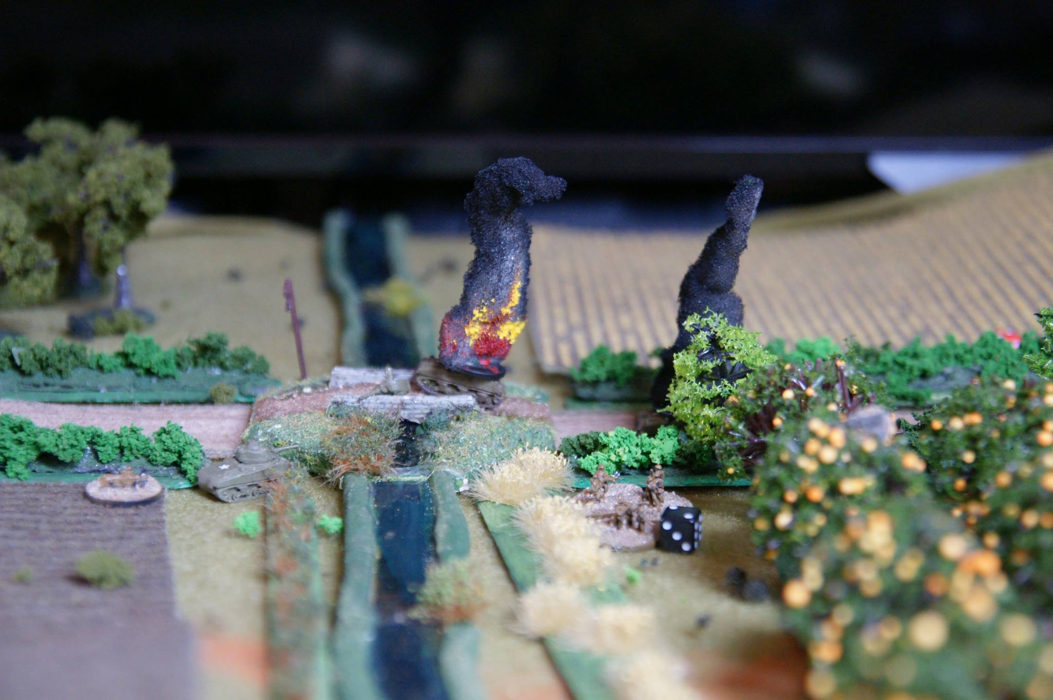 Close-up of the Eastern bridge. A German sniper in the orchard was causing trouble for the British infantry.