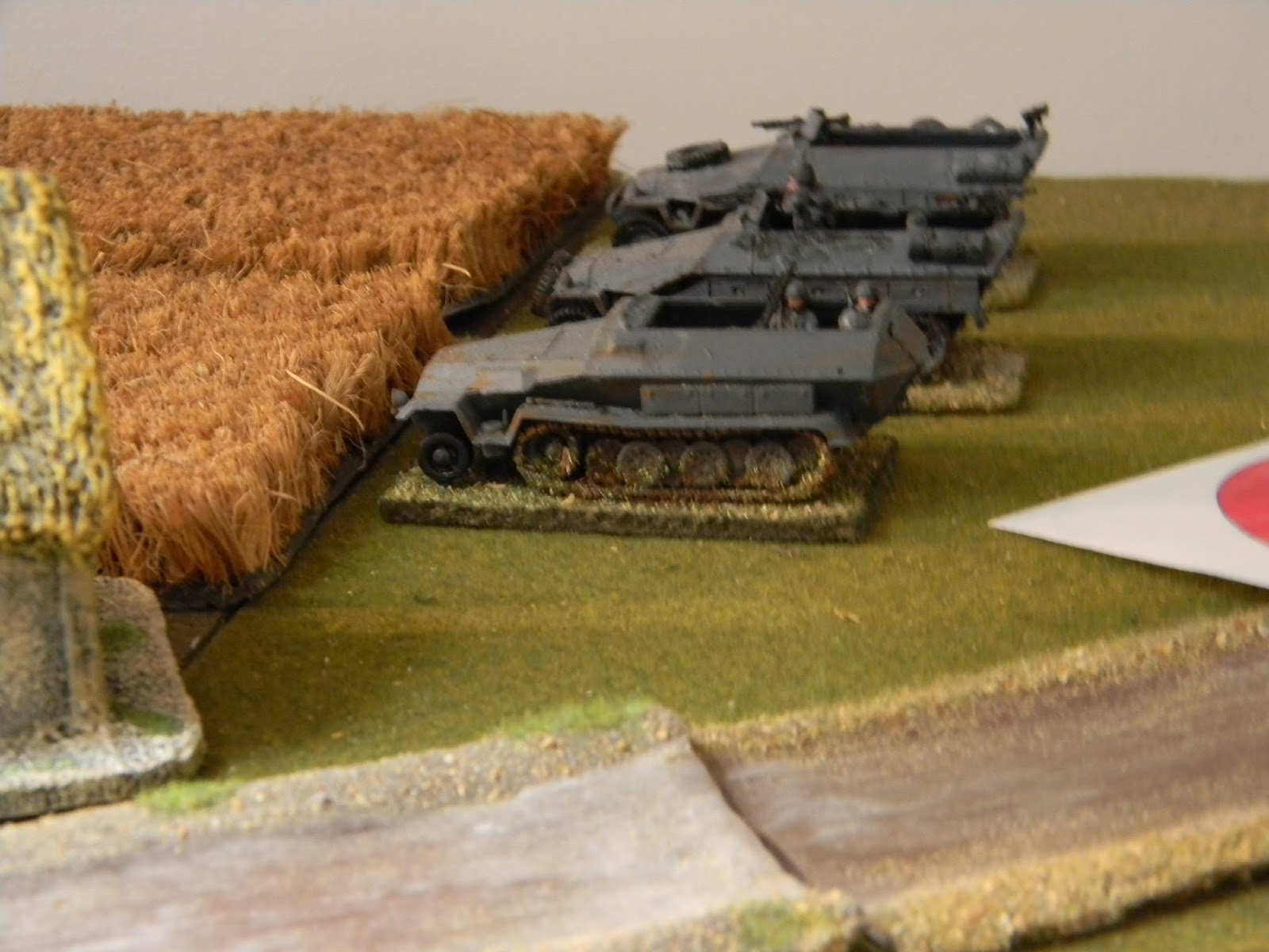  First unit to be spotted is a Panzer Grenadier "Zug" in half-tracks. 