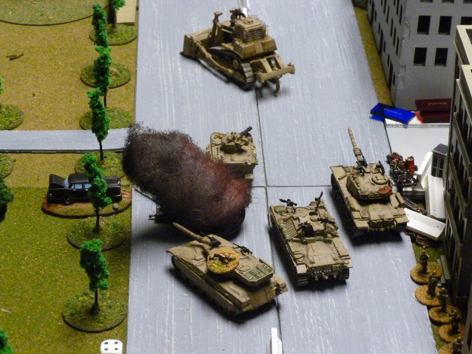  The Magach has moved up to fire on the T-34 with the now mobile Nagmashot in attendance. 