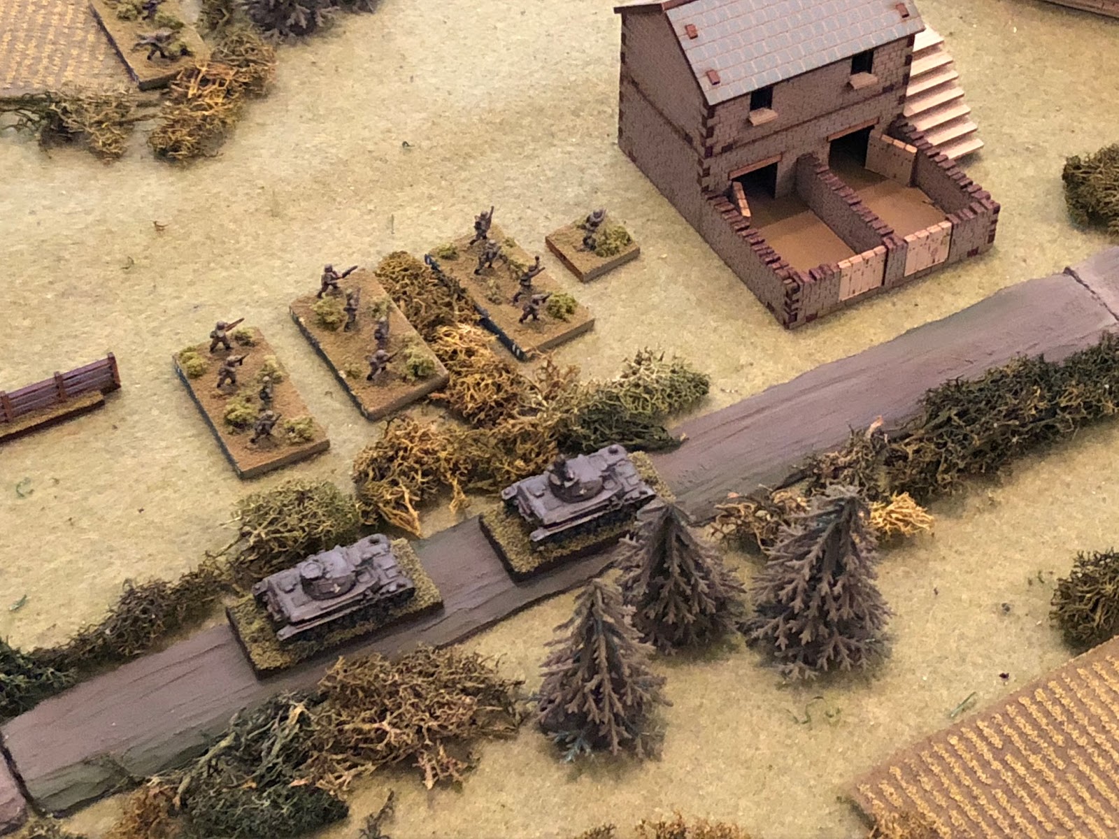  At this point the German commander can't take it anymore and kicks SSgt Janke and SSgt Mangold in their asses, screaming at them to get into the fight!&nbsp; They quickly stub out their cigarettes and head off to their waiting men and vehicles.  *I 
