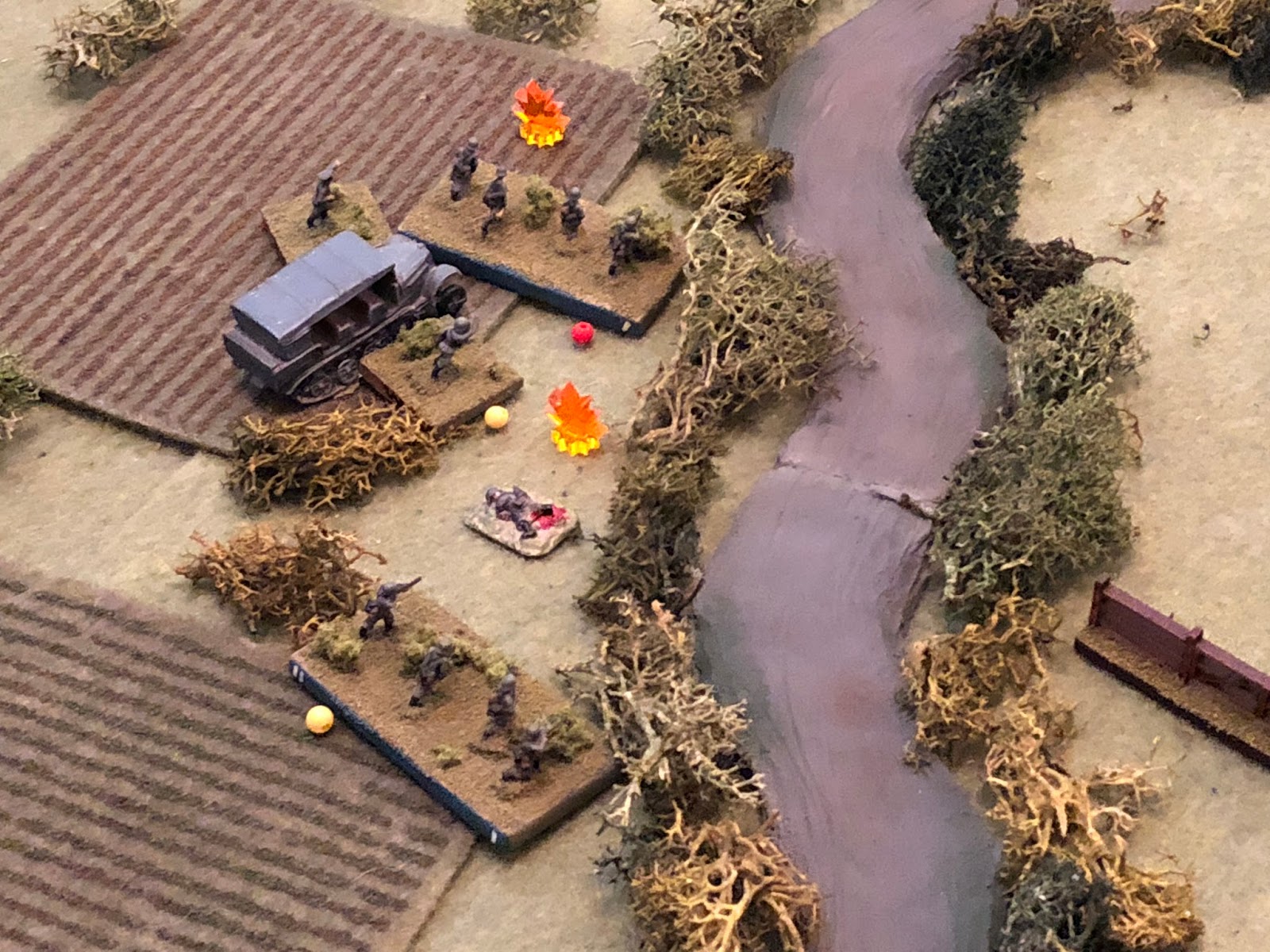  Suppressing 3rd Squad and pinning Captain Freitag and 2nd Squad. 