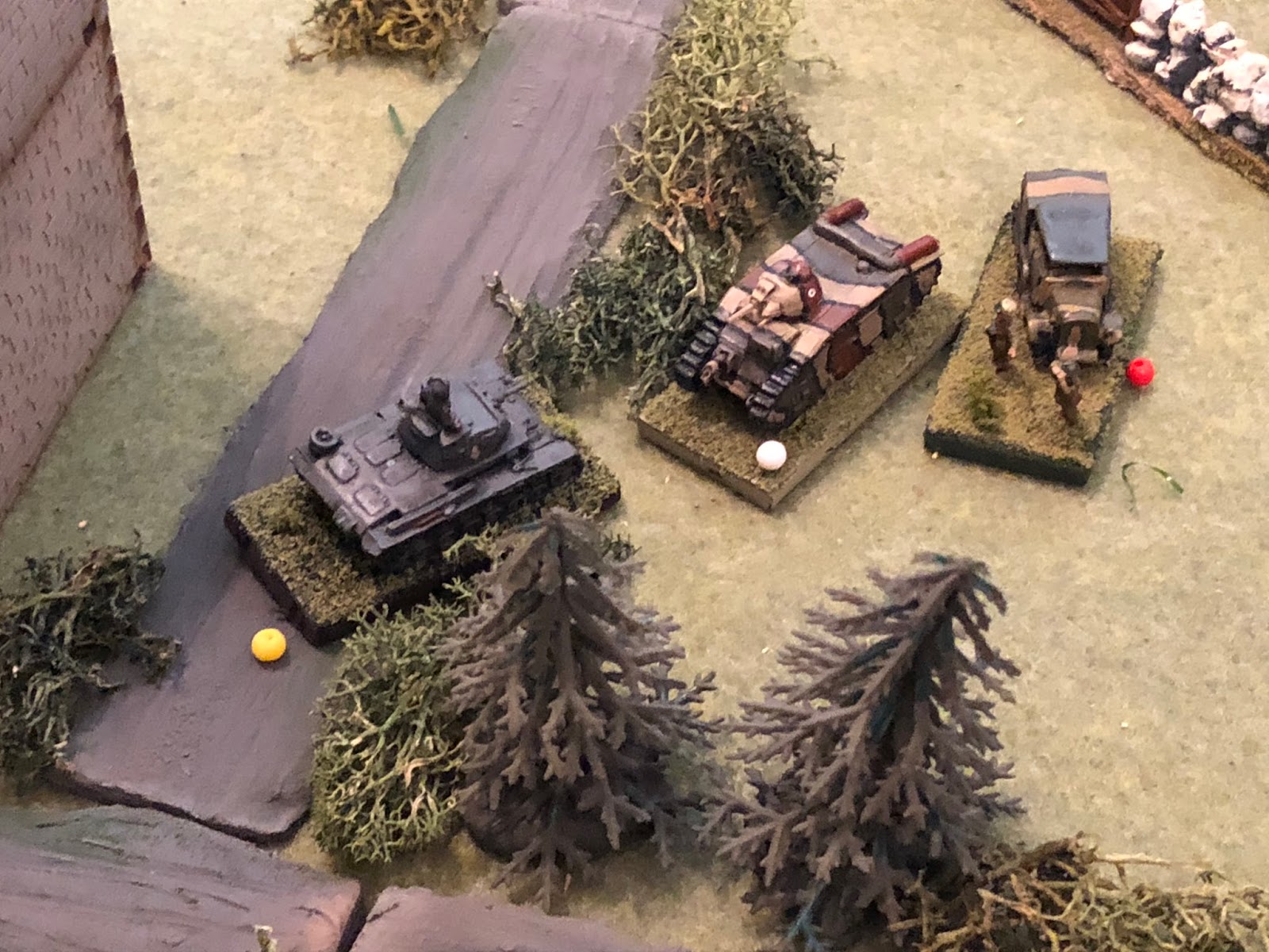  Lt Loeb throws caution to the wind, charging his tank almost nose to nose with the Char B!&nbsp; The French turret begins to swivel towards the German panzer as Lt Loeb's gunner pumps round after round at the enemy tank's gun barrels and vision slit
