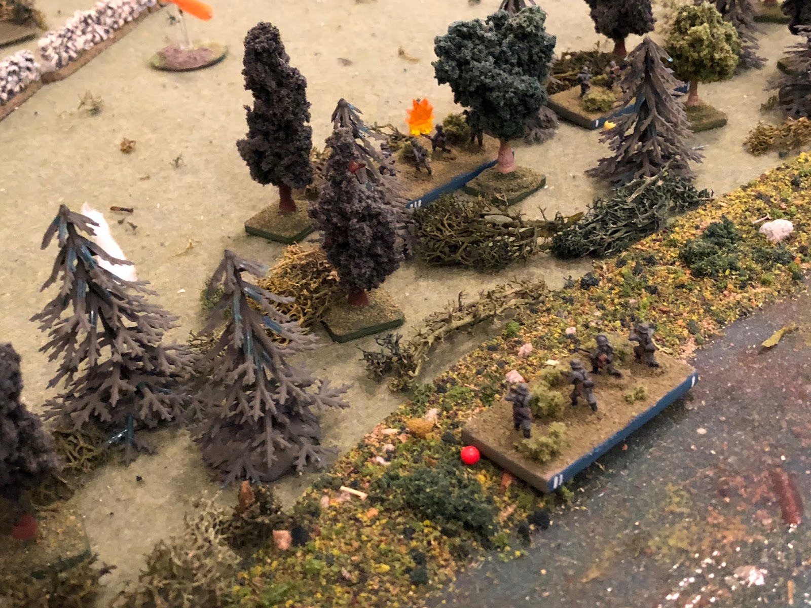  But the French infantry and tank fire is a bit much for them so they fall back to the river.  If they fail again they will drop their weapons and swim for it, escaping to fight another day, but hoping Colonel Klink doesn't find out about it, lest th