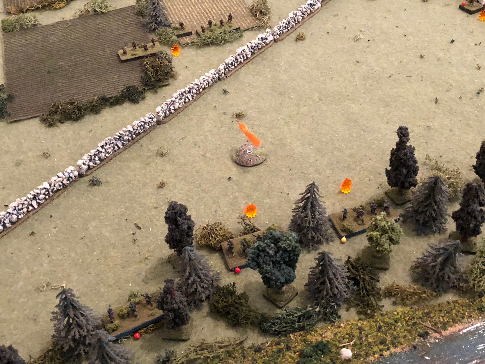  n the south, SSgt Sachs' 1st Squad returns fire (right) on the French 1st Platoon... 
