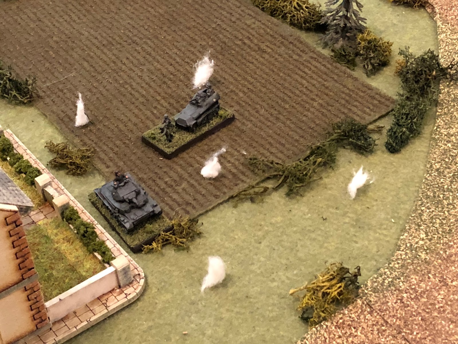  And rounds continue to impact all around the German CO and Sgt Graebner's Pz IV.&nbsp; But the haste in which they're aiming and firing, and the overheated tube, mean that the rounds aren't as accurate or in as tight a sheaf, and the Germans are una