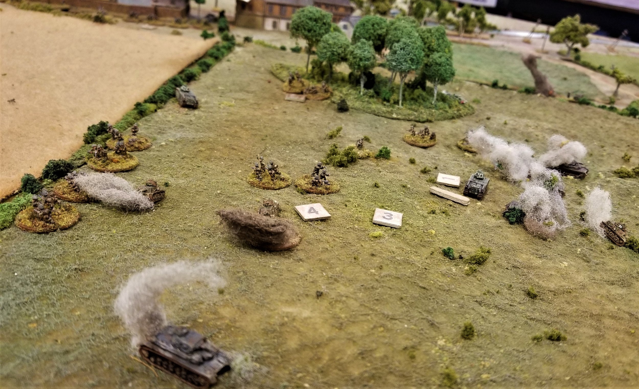 French infantry retreats but win the game