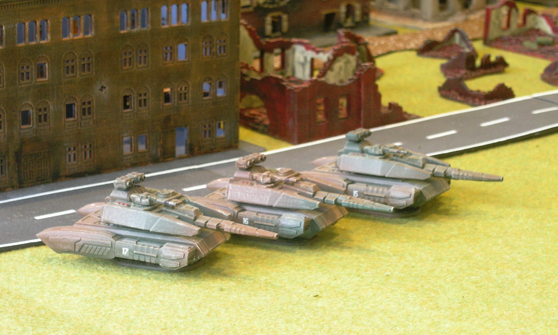 Today's painting: three Astagar Main Battle Tanks