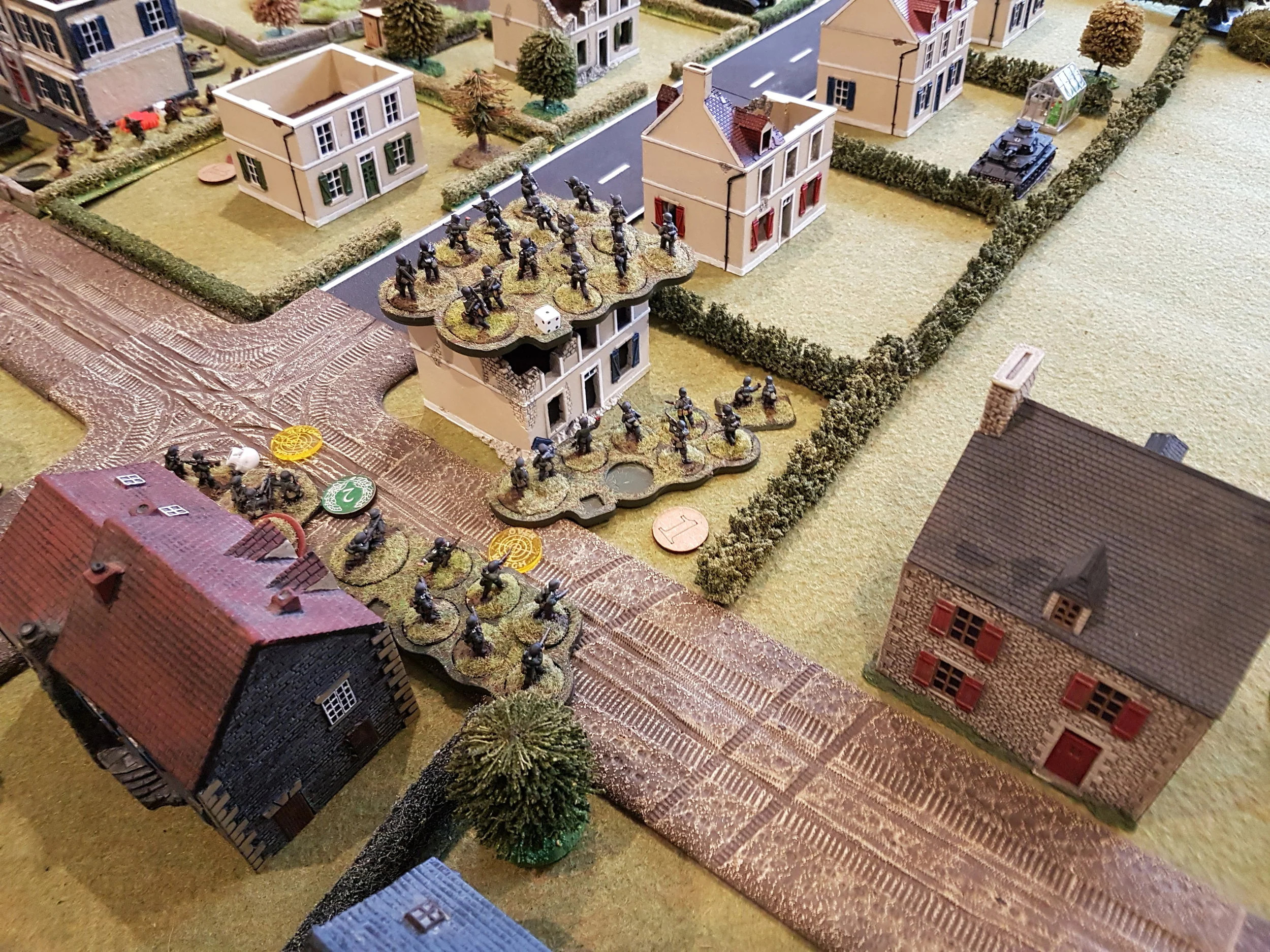 Germans clearing the French from the south side of the crossroads by close assault