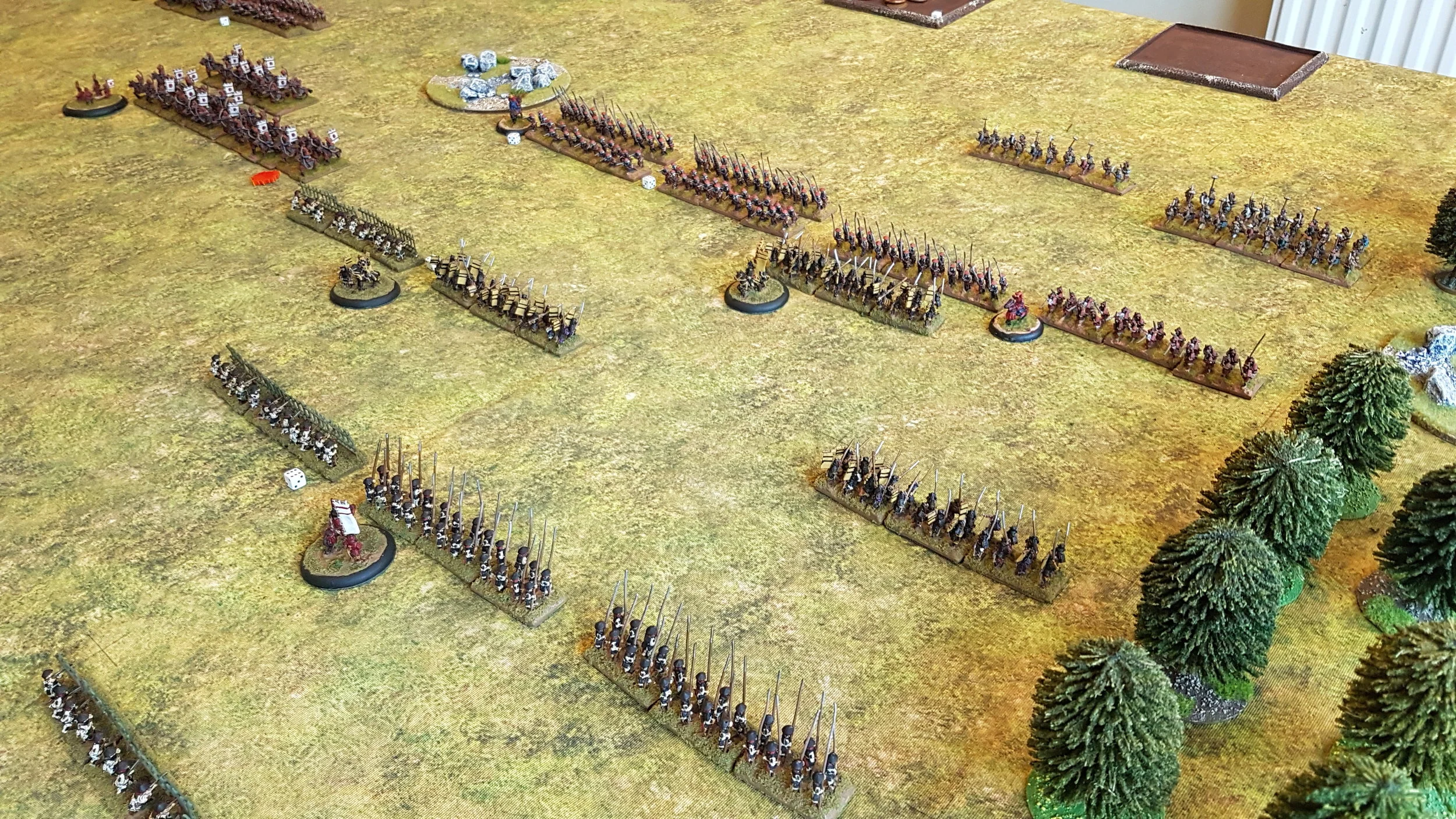 My right wing advances