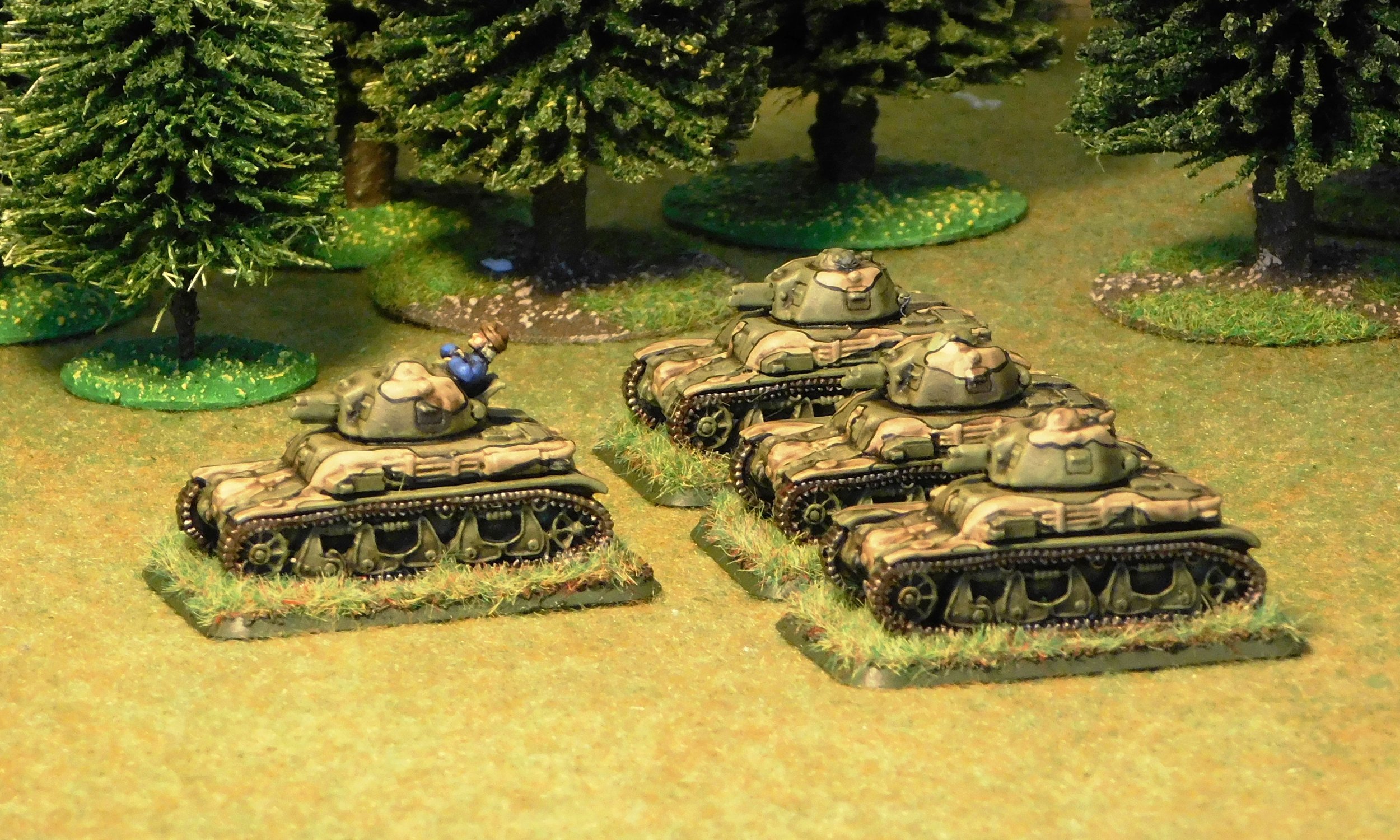 HQ and one platoon of a Company of R-35 Tanks