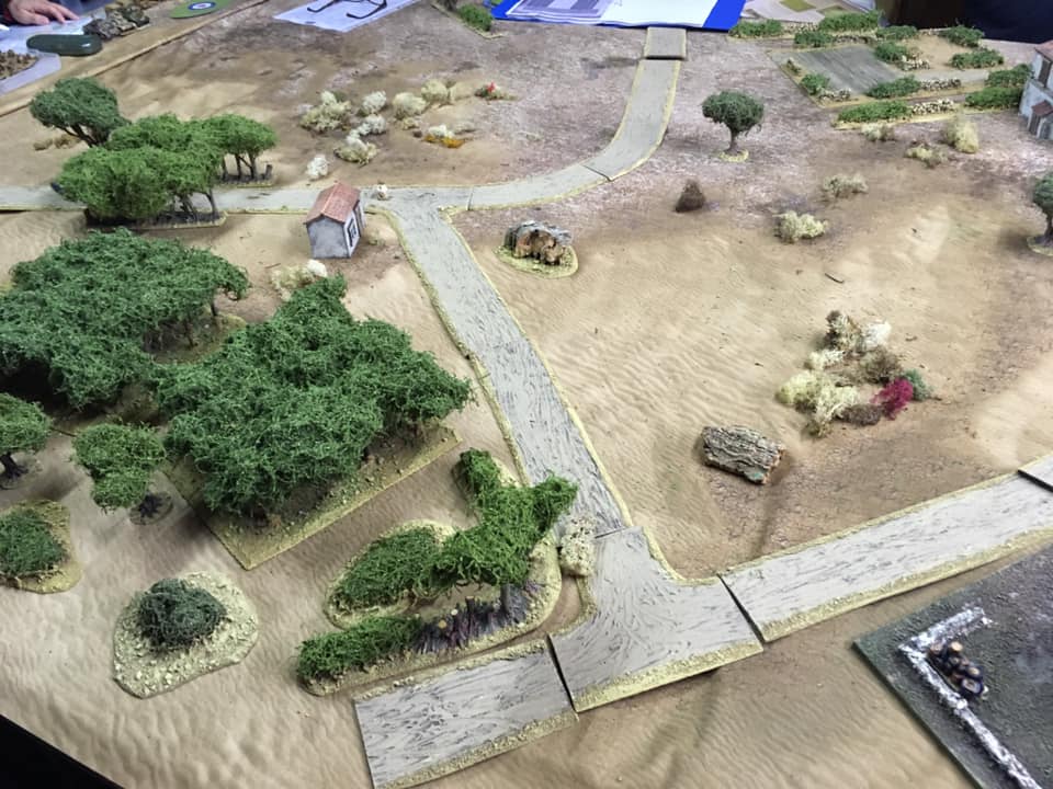  Looking north up the table from the British advance line. San Marco village is in the top left corner.  