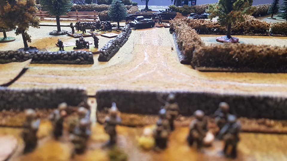  The view towards the Vickers and the AT gun vs Panzer I engagement.    