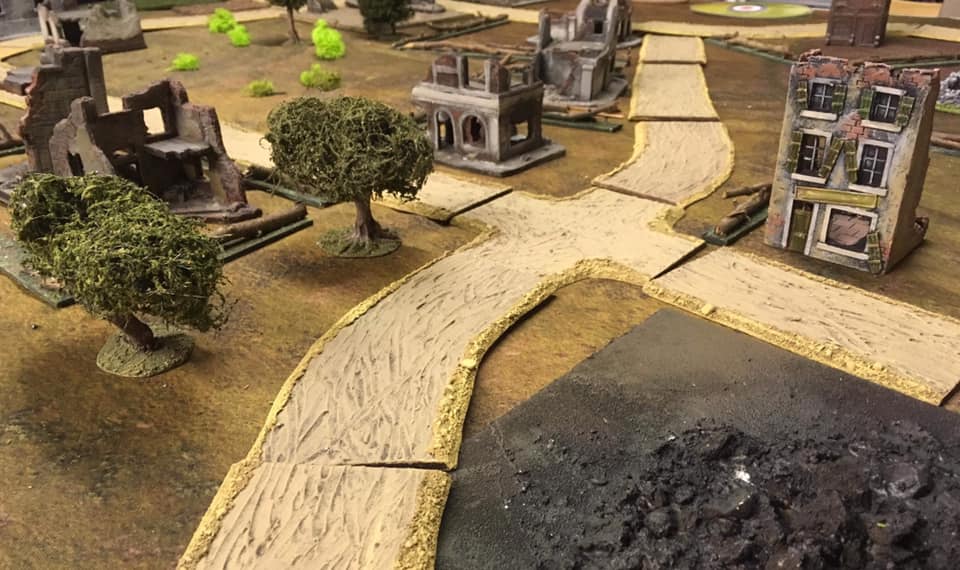 The town following relentless attacks from Stuka dive bombers.