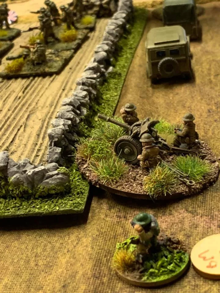 The third anti-tank gun along with its accompanying Big Man attempting to create havoc to the advancing panzers