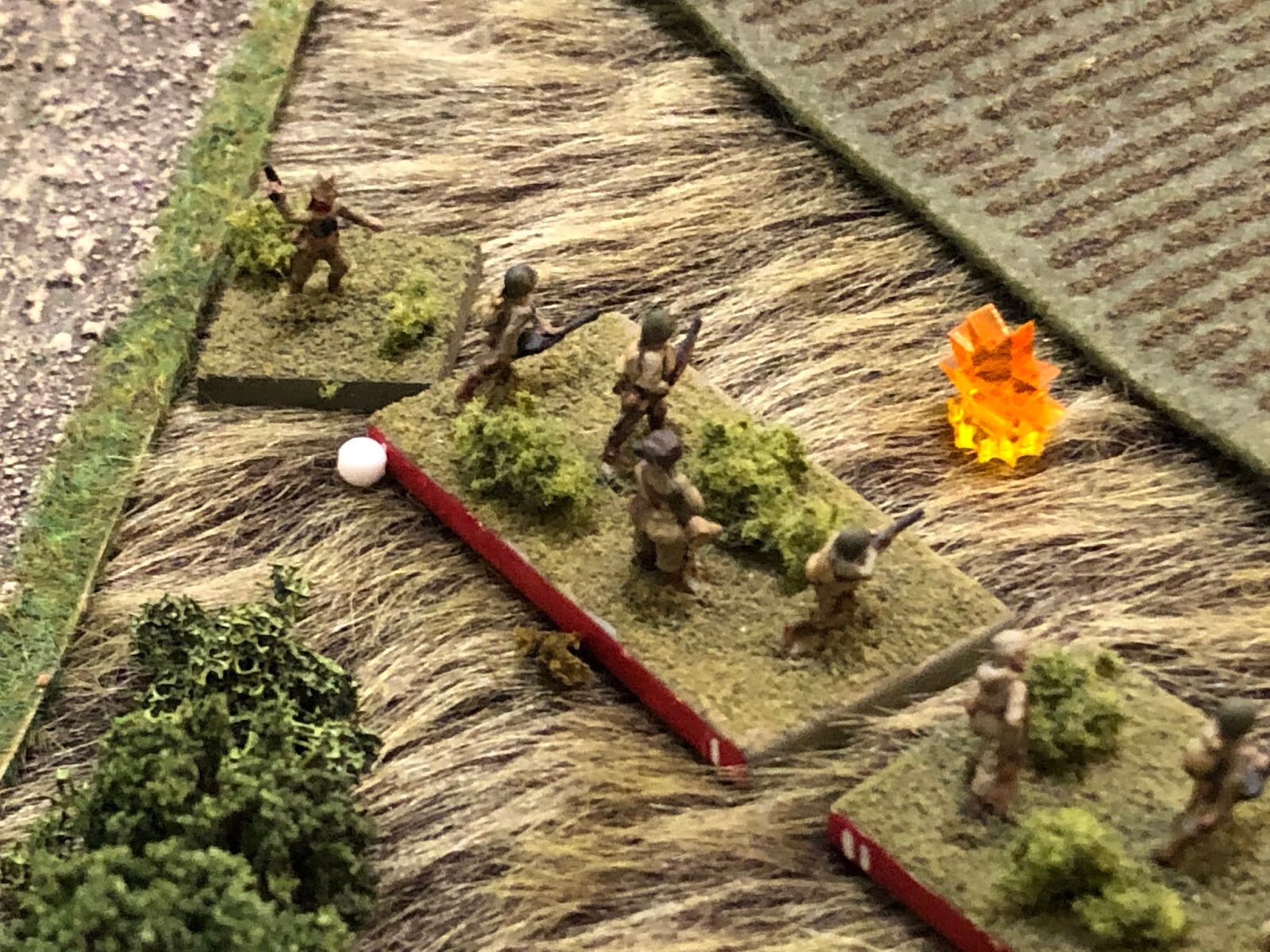  And as fire from the Kastenwald slackens because of the artillery barrage, the Soviet commander of 1st Platoon is able to move over and rally his 1st Squad.  