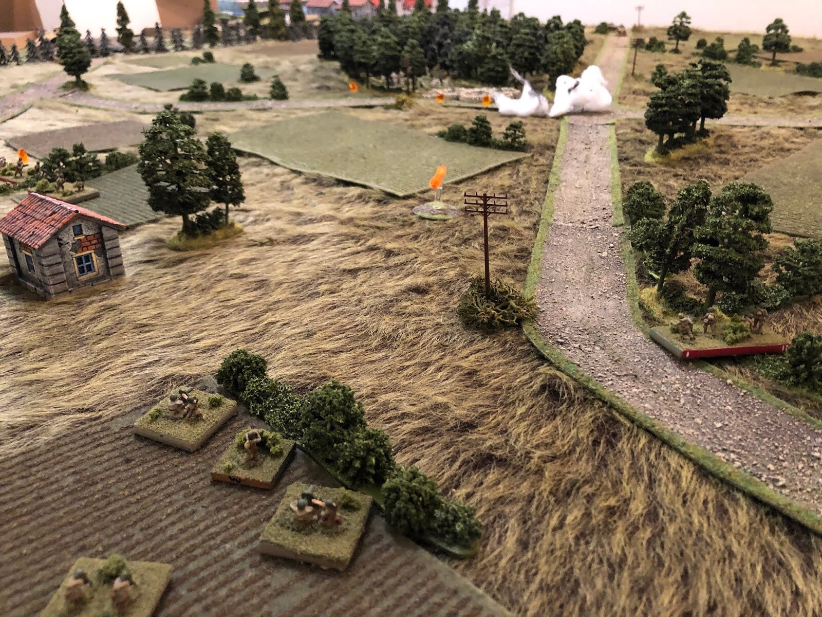 As the Soviet machine guns get into the action, raking the objective, pinning the German rifle platoon commander and one of their machine gun teams.  