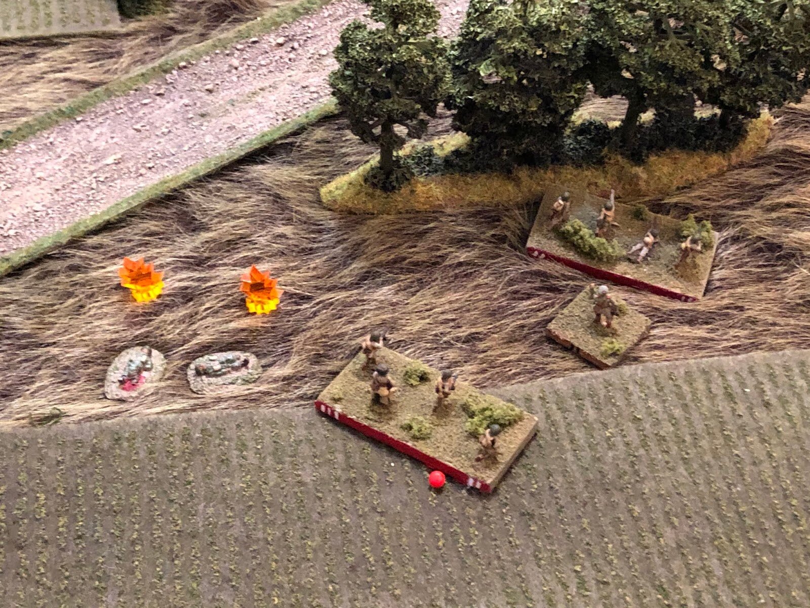  And this time the fire is on the money: 1st Squad is mowed down and 3rd Squad is suppressed! 