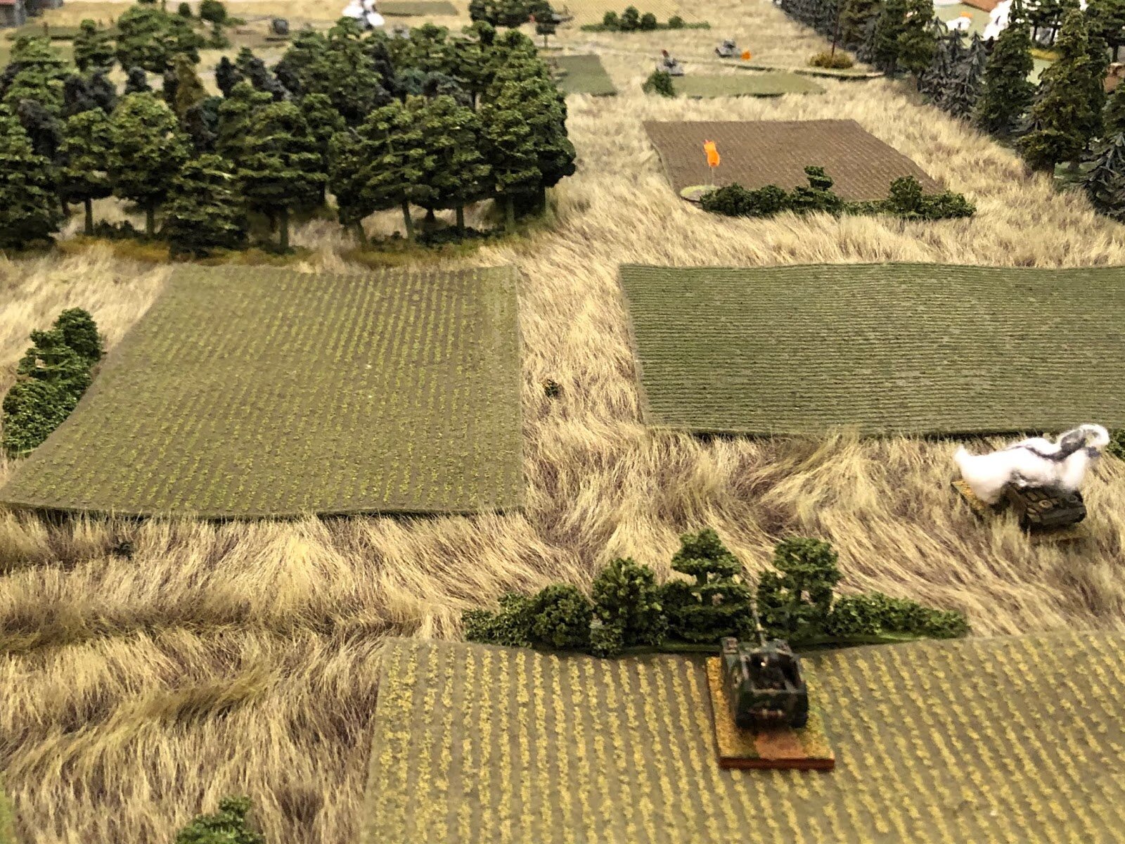  As the Marder (bottom right) fires on 1st Tank Platoon (top right). 