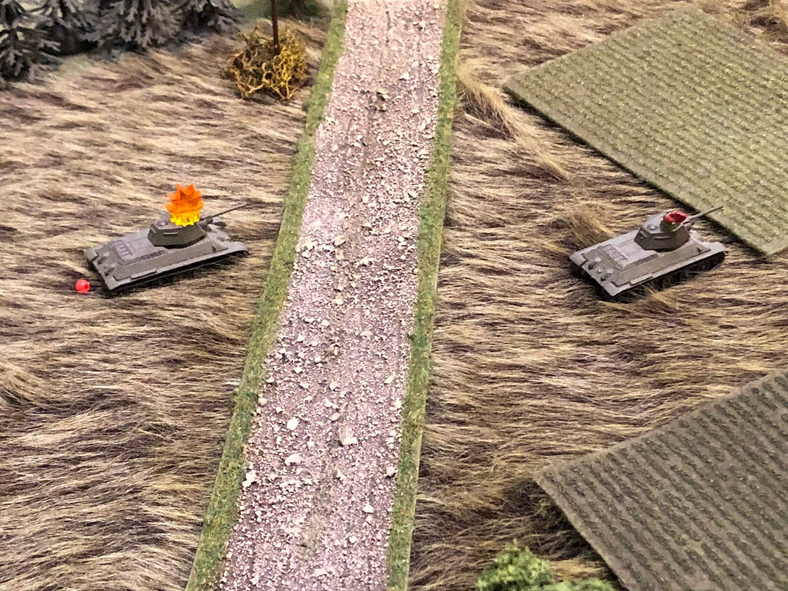  The German round slams into the T-34, then shoots straight into the sky, suppressing the enemy crew. 