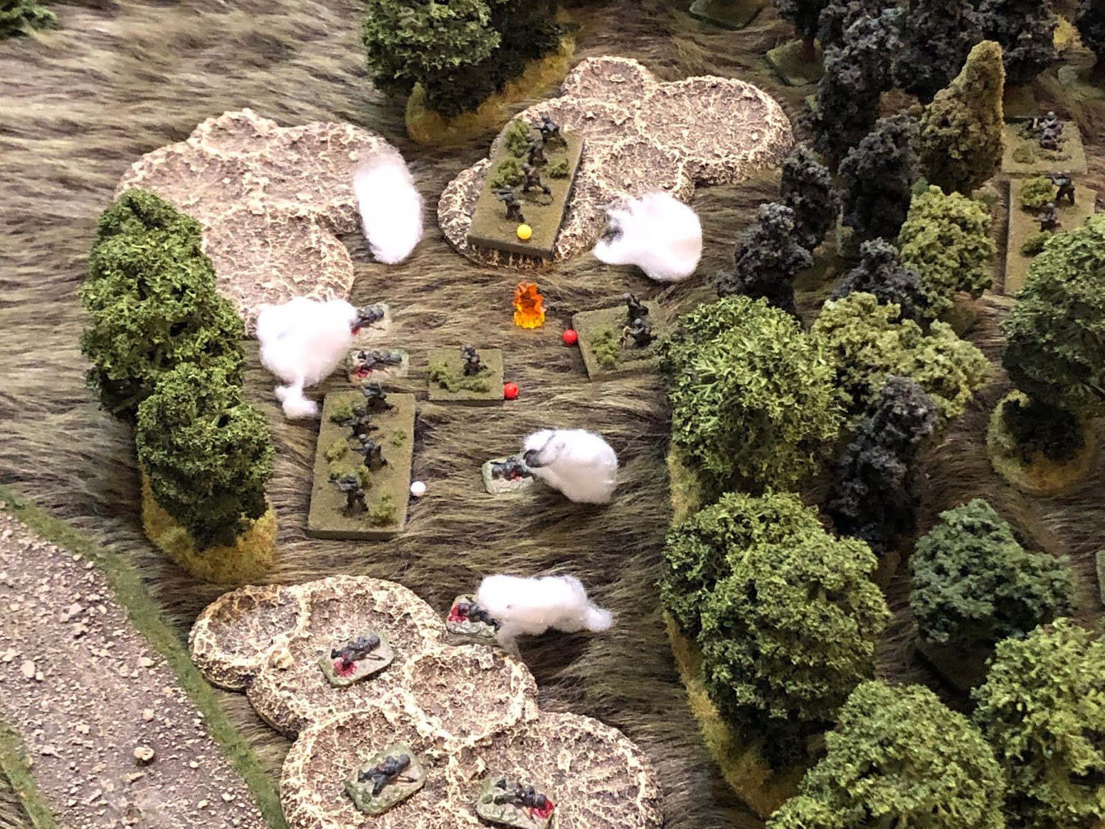  But then a fresh round of Soviet artillery crashes into the woods!  