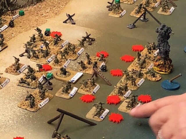  Artillery was scaring and kept pinning and draining men! 