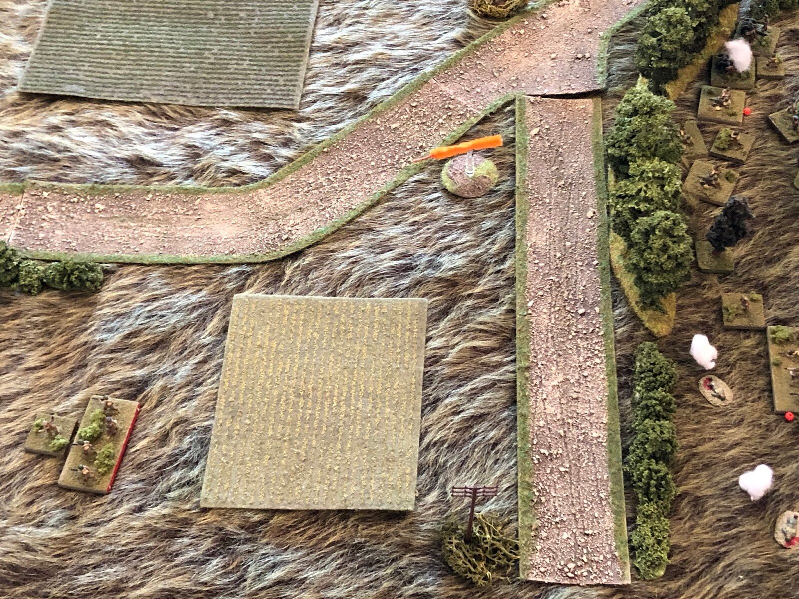  With 80mm, 76mm, 50mm, and 7.62mm rounds crisscrossing above their heads, the Soviet 1st Platoon Commander continues pushing his 1st Squad forward (bottom left). 
