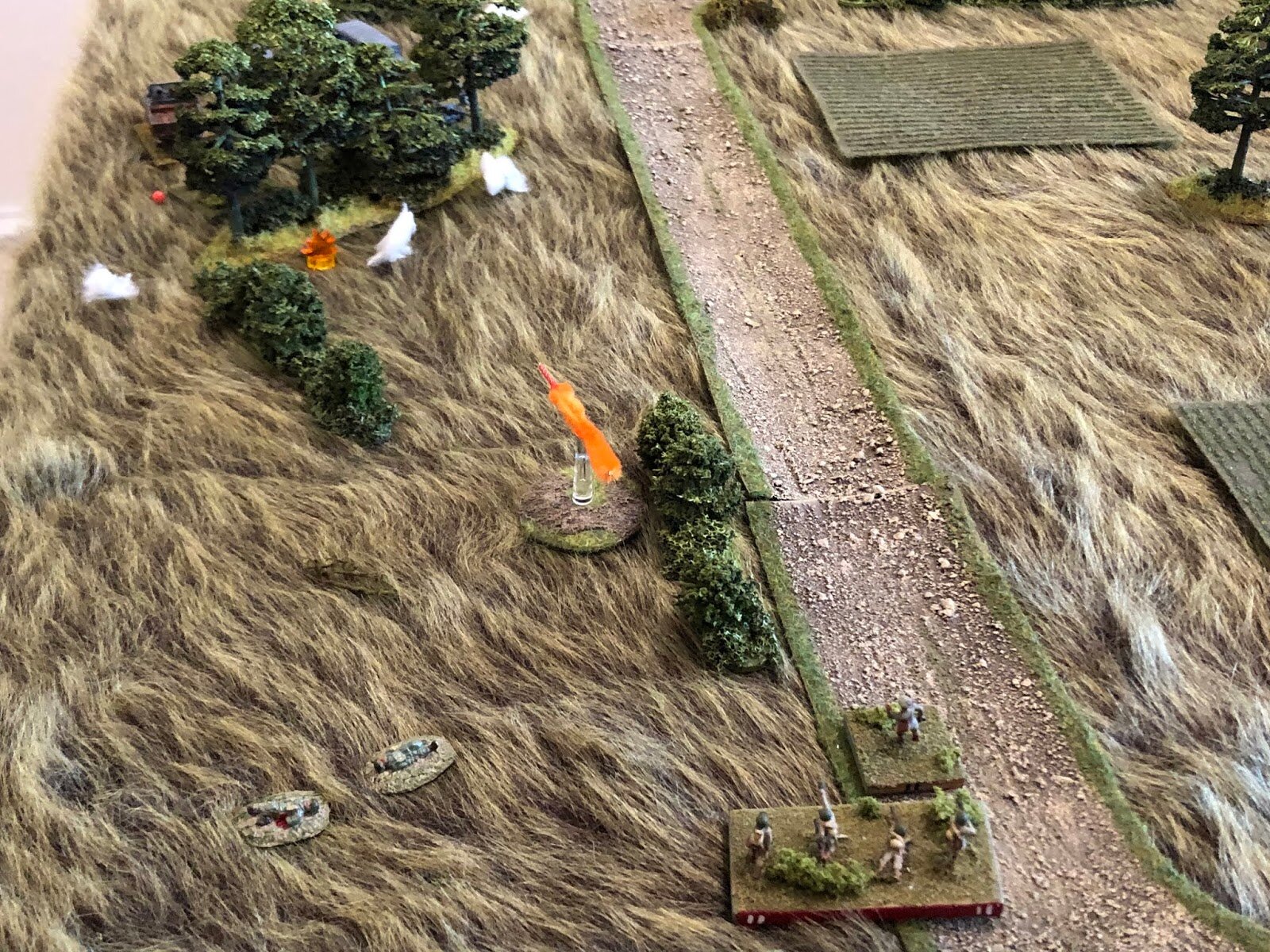  2nd Platoon opens fire on the German ATG position, no effect.  