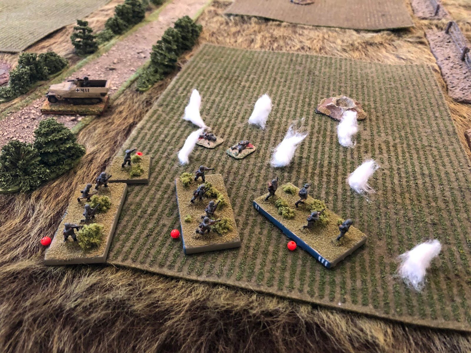  As 1st and 3rd Platoons continue to be pounded mercilessly by the Soviet mortars. 