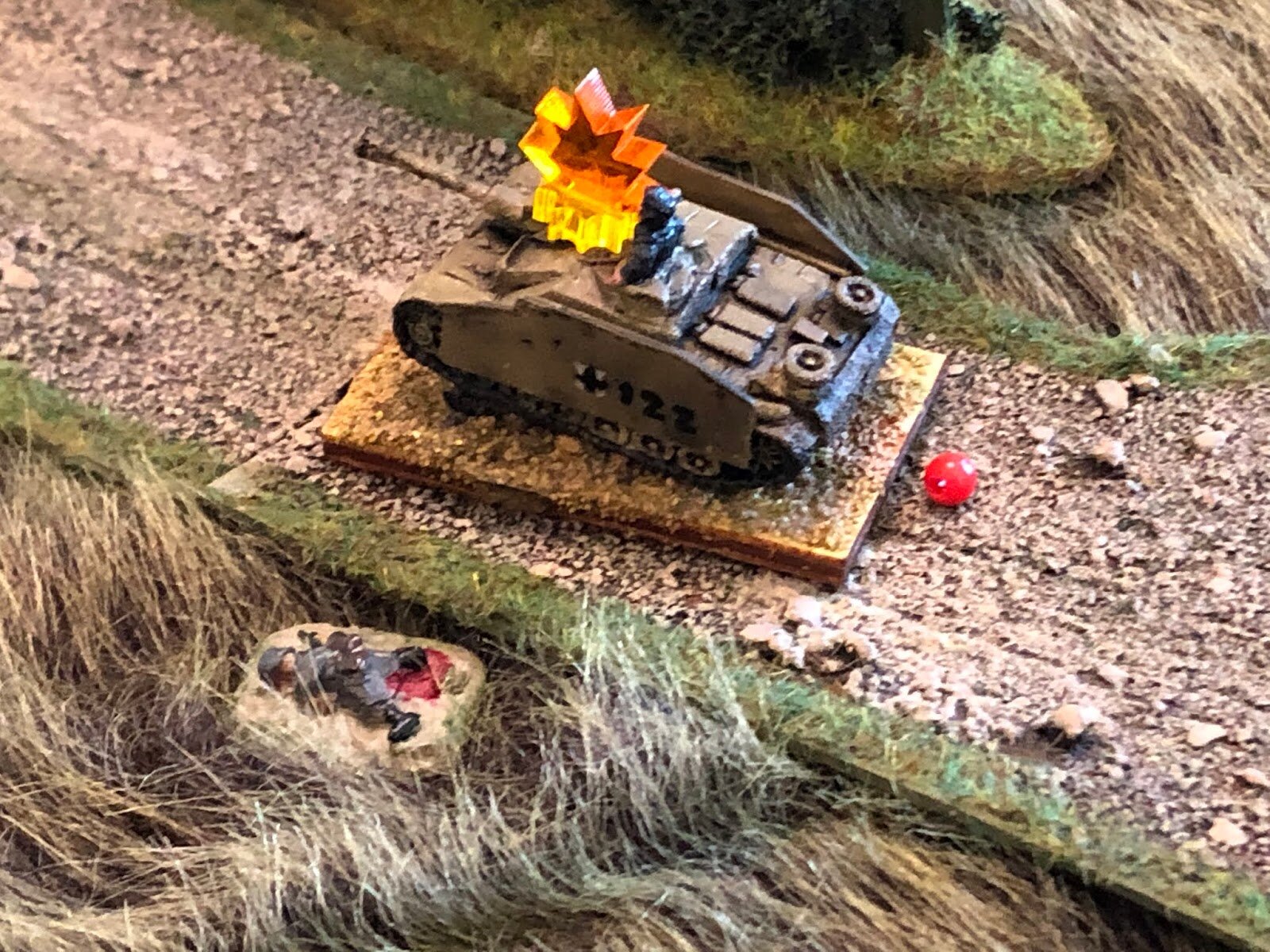And they kill the German Stug Platoon commander!  His body falls out of the hatch and onto the ground beside the vehicle, the crew panicked!