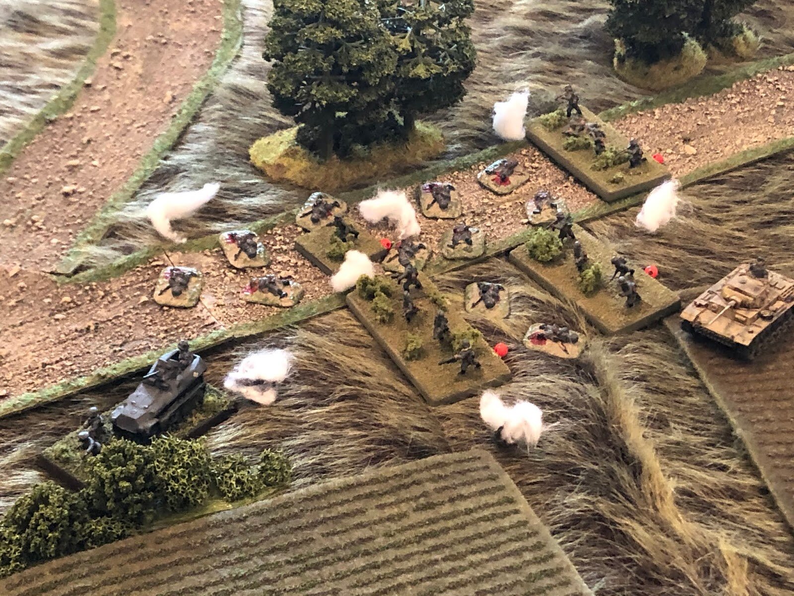The German CO (bottom left) tries to rally the main body of 1st Company, and he finally gets them back to something resembling a fighting force.