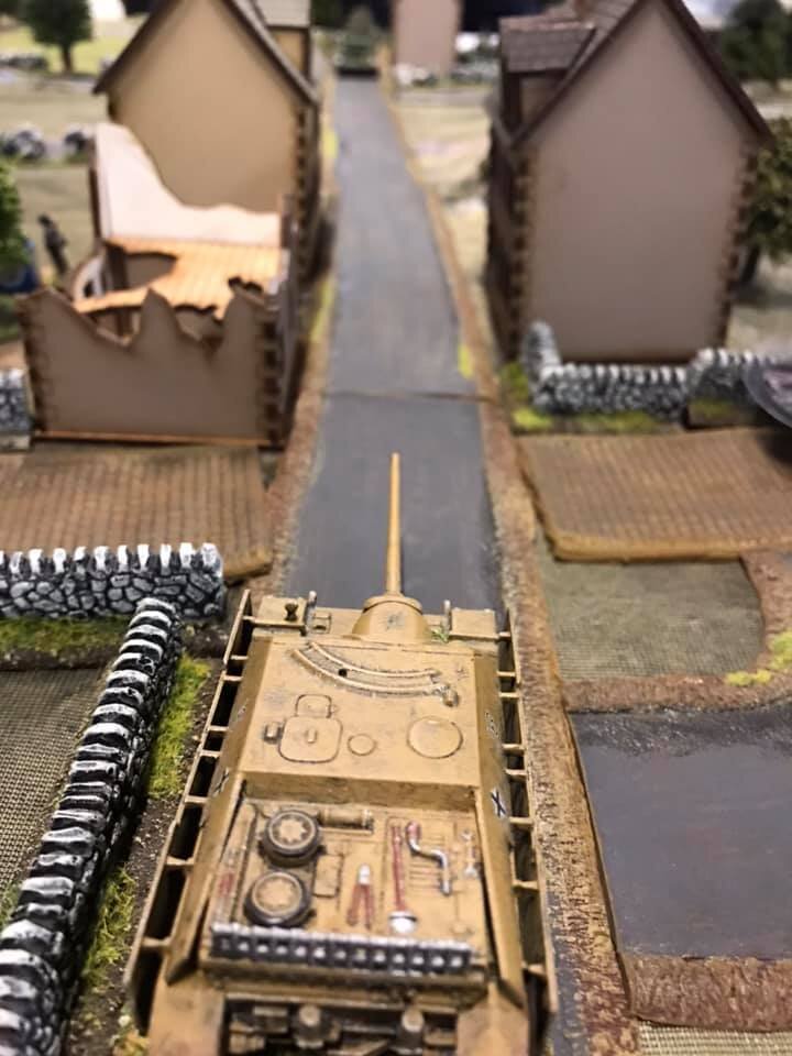 A brief respite. The Jagdpanzer knocks out the lead Cromwell.