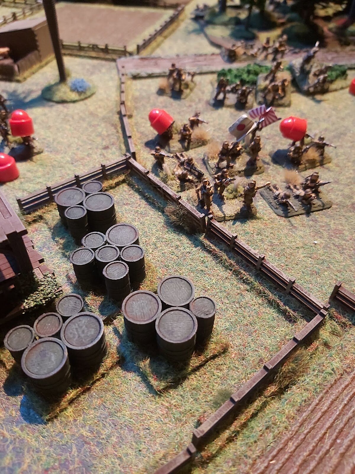 The battalion refuelling point falls to the Japanese attackers. 