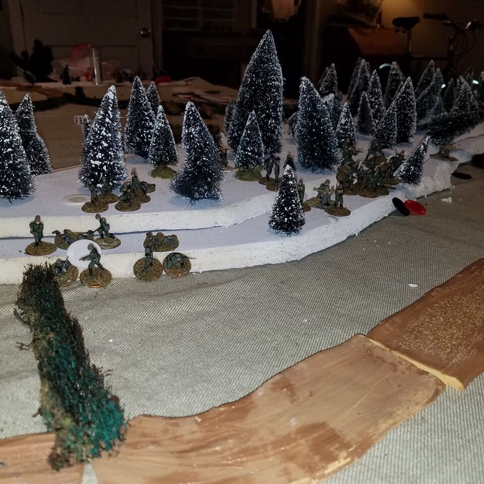 German infantry swarm the American right flank.