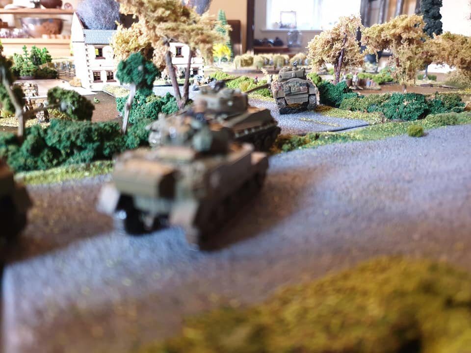 XXXI Corps arrive with Shermans and KO a Panzer V with one shot. Game over!
