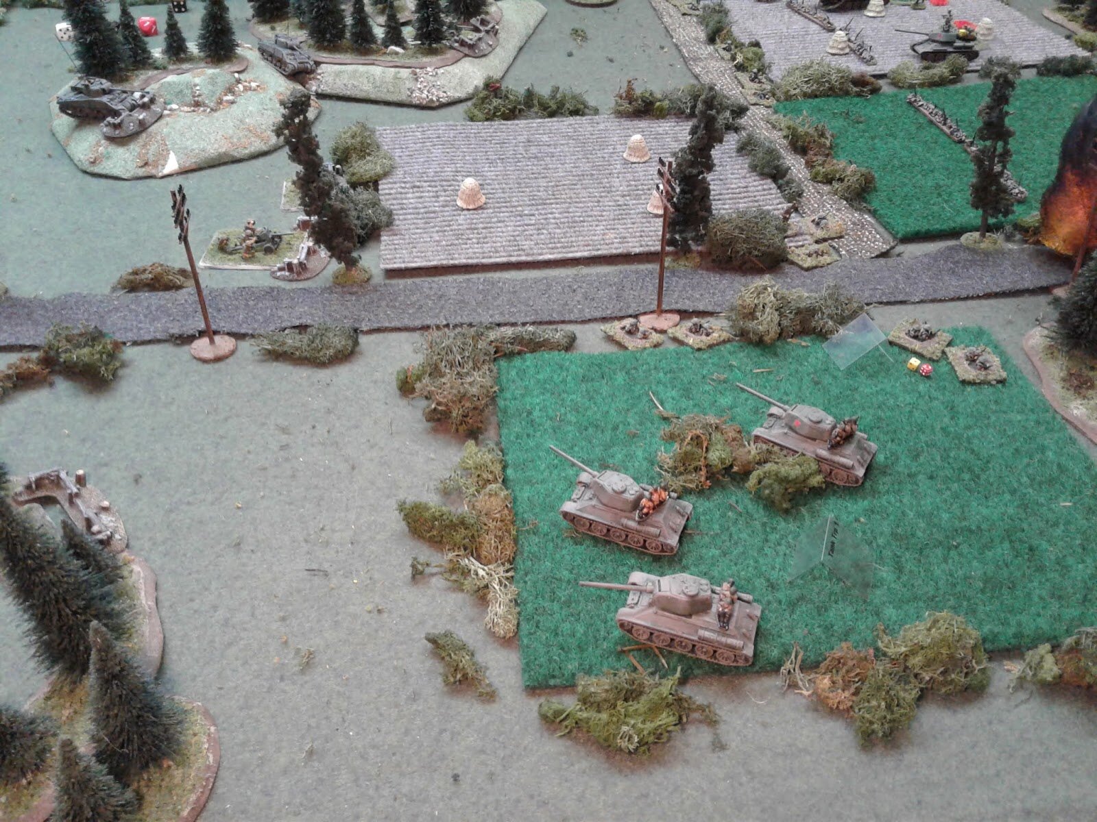 1st tank platoon does an out flanking dash using the "Armoured Bonus" card
