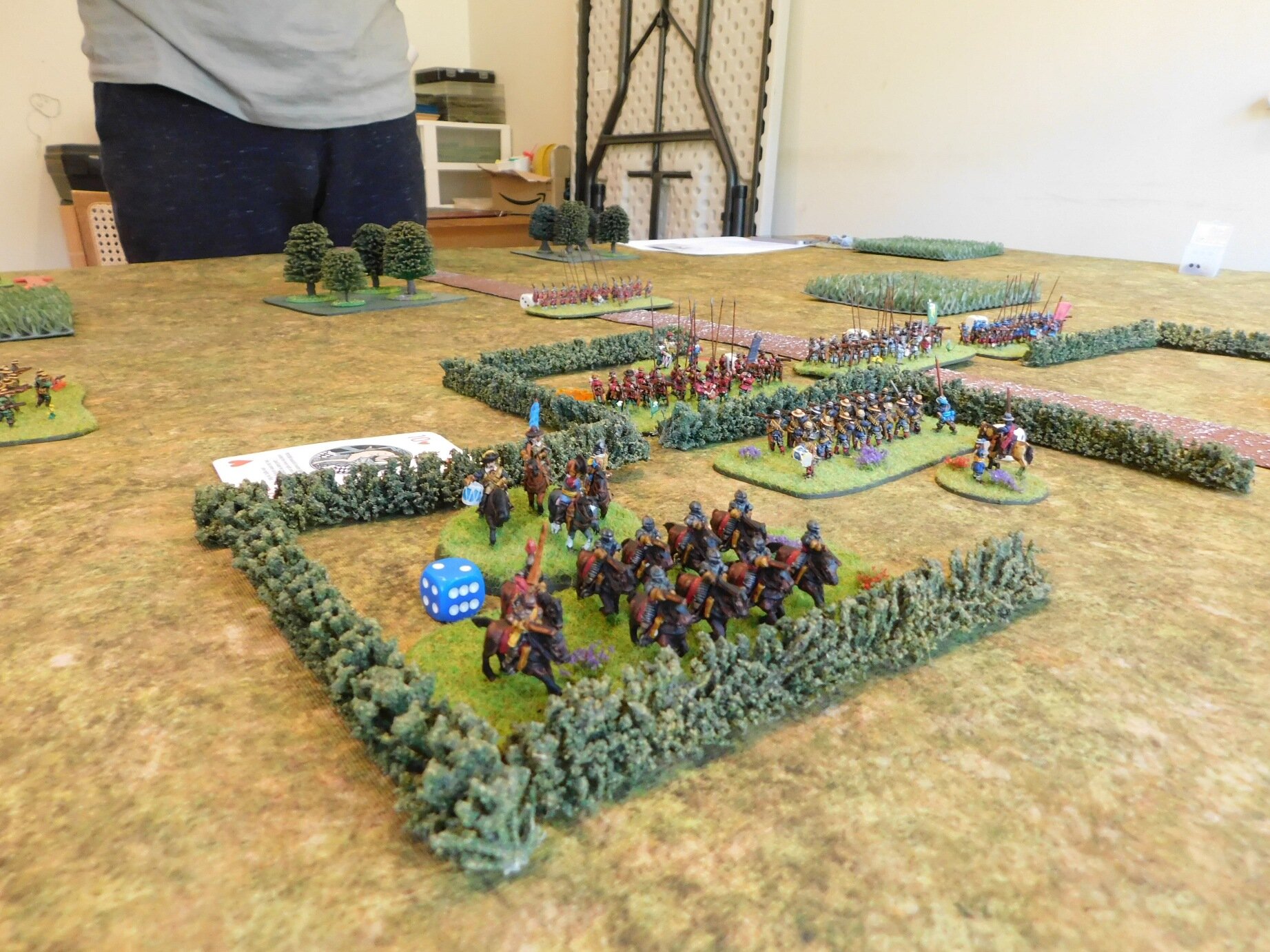 One of my Commanded Shot units is obliterated by the enemy cuirassiers