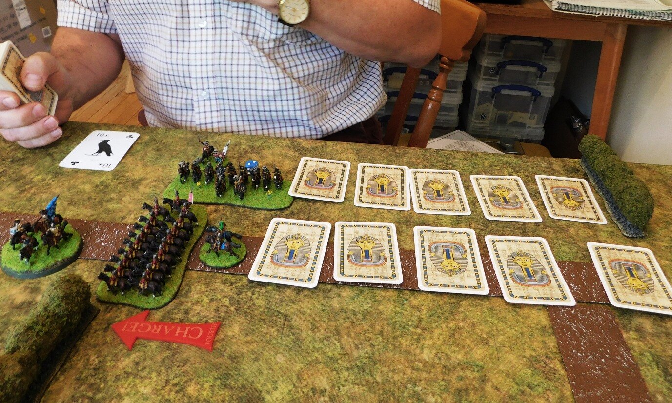 Unfortunately, there is more Royalist horse. These are Francis' horse flank charging the 3rd Cavalerie. What a lot of attack cards!