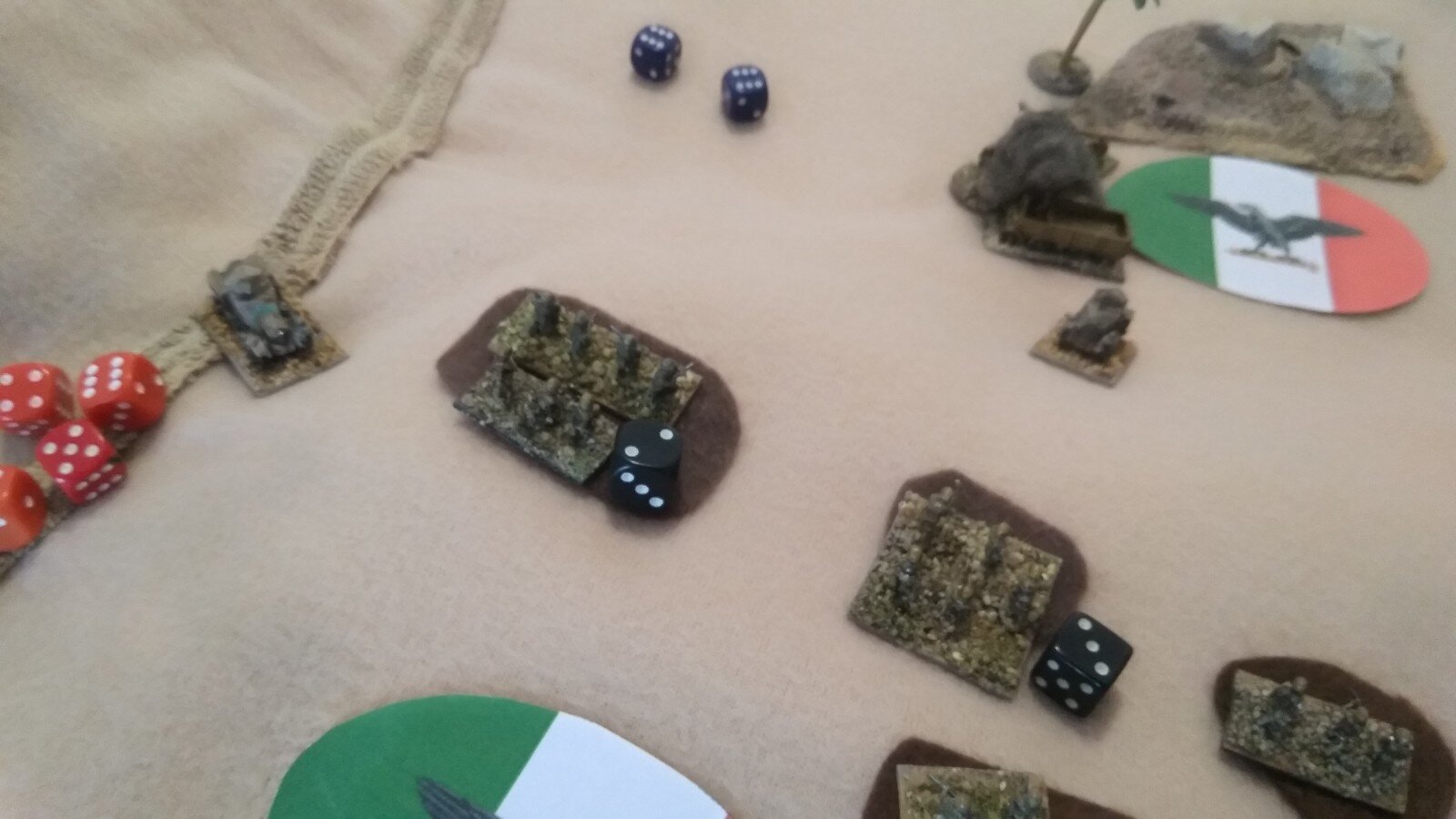 End game,  Troop Sergeant Major Grimsdale and Bumfluff encircle the Italian position and force their surrender by hammering in some Shock.