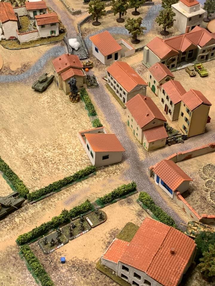  Buildings, left to right/top to bottom: Farm:  Empires at War MDF, heavily fillered Odd square building:  unknown eBay resin Twin roofed house by bridge:  C R Ninive resin Single story with courtyard:  3d print, own design Town hall:  unknown eBay T