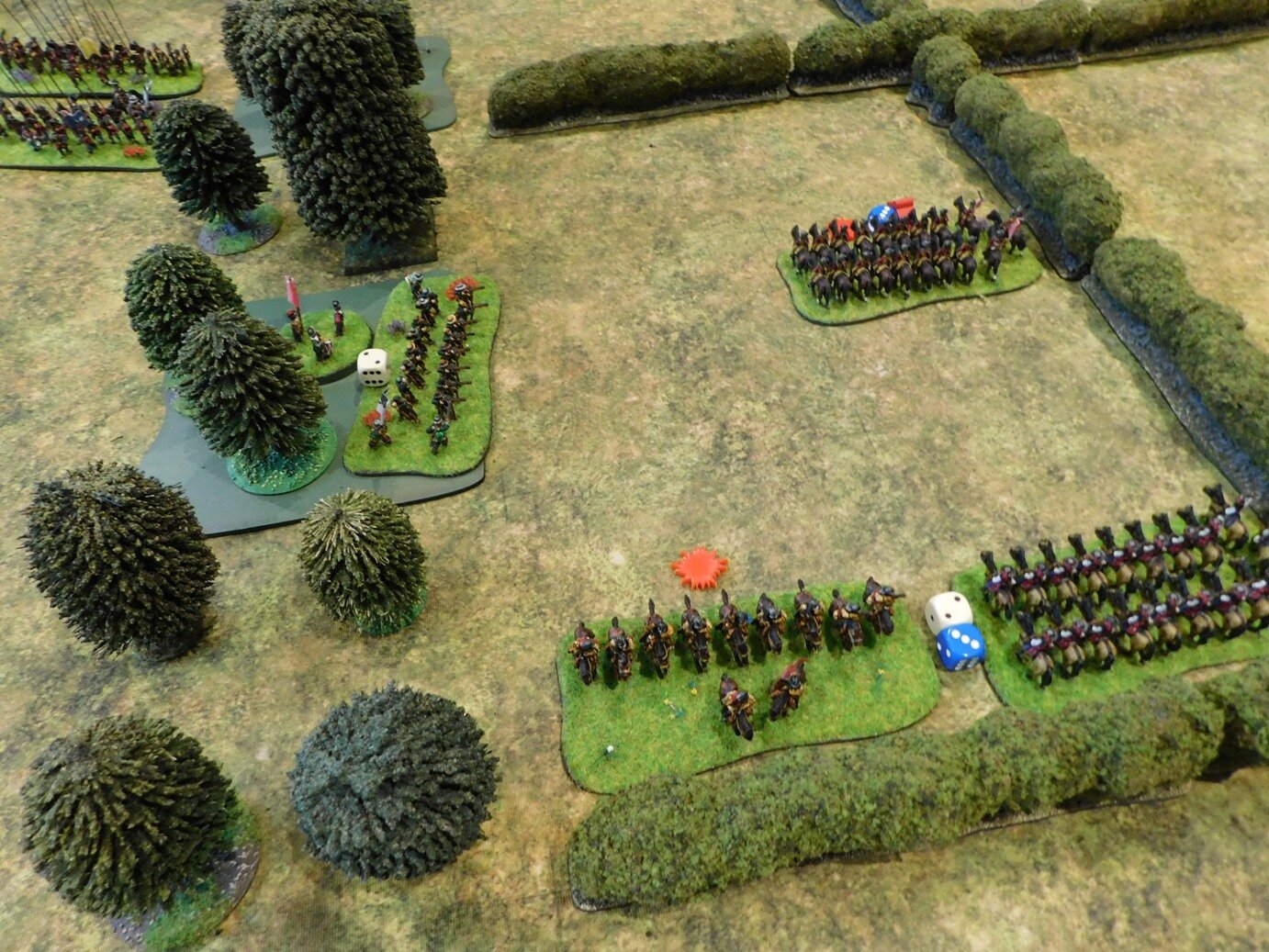 My Commanded Shot battalia blow a unit of Royalist cavalry away!