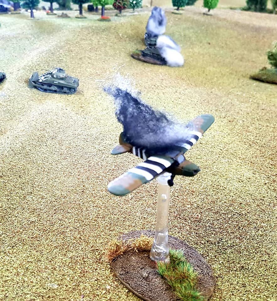 The "Shufty Wallah" did great FOO work but then got shot down by Quad 20mm AA.