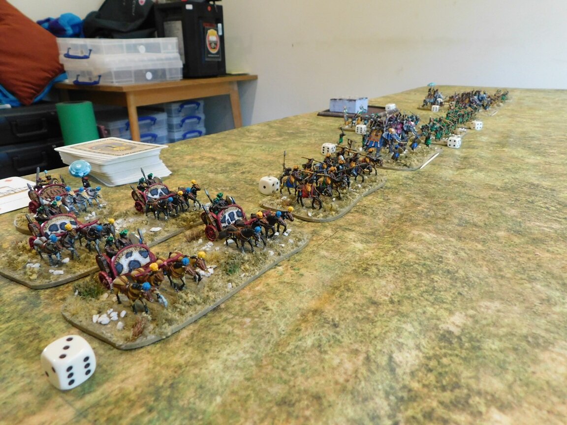 The Heavy Chariots were on the right flank