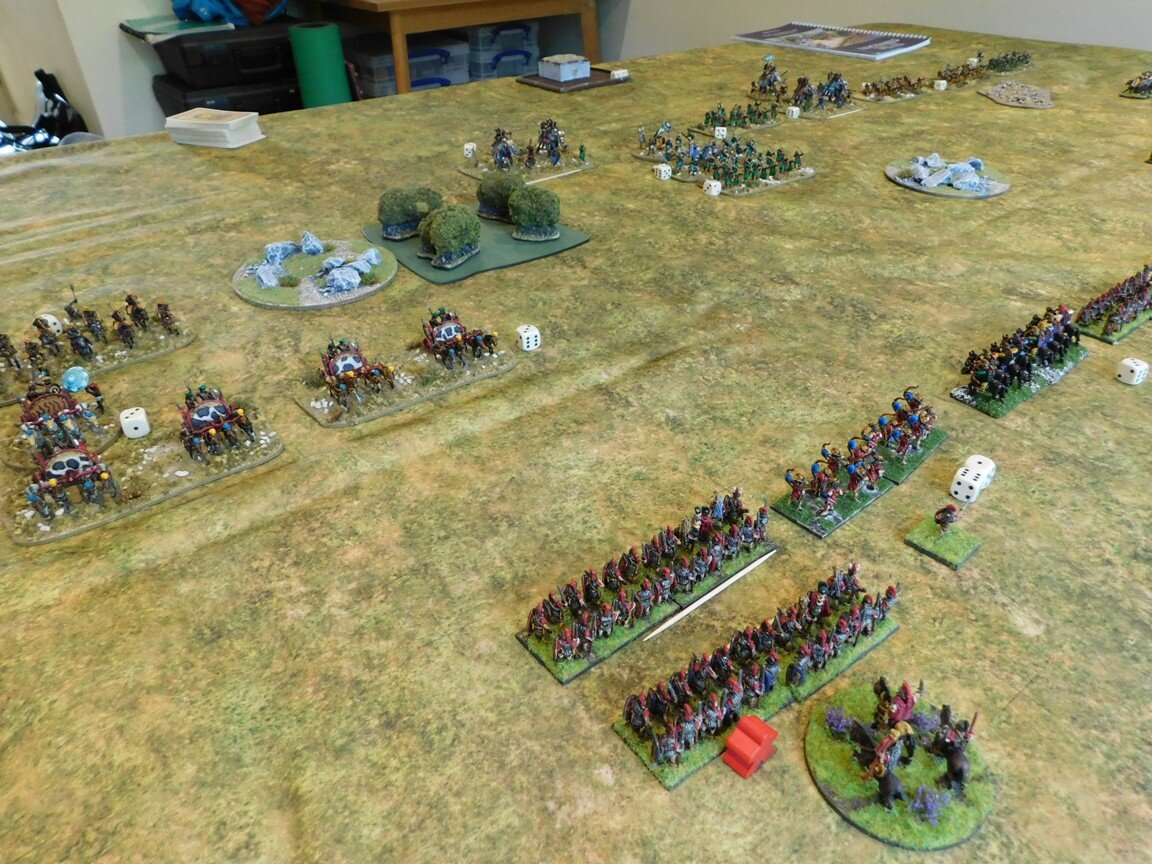 Looks like the first real clash will be on the right flank