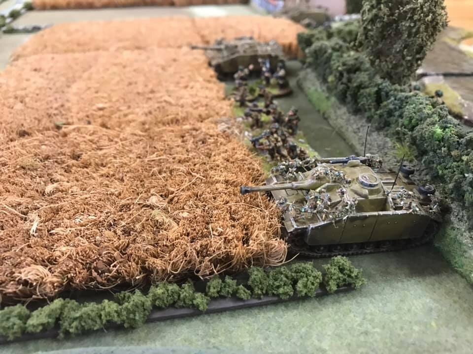  The main defence line, StuGs and the reserve zug. 