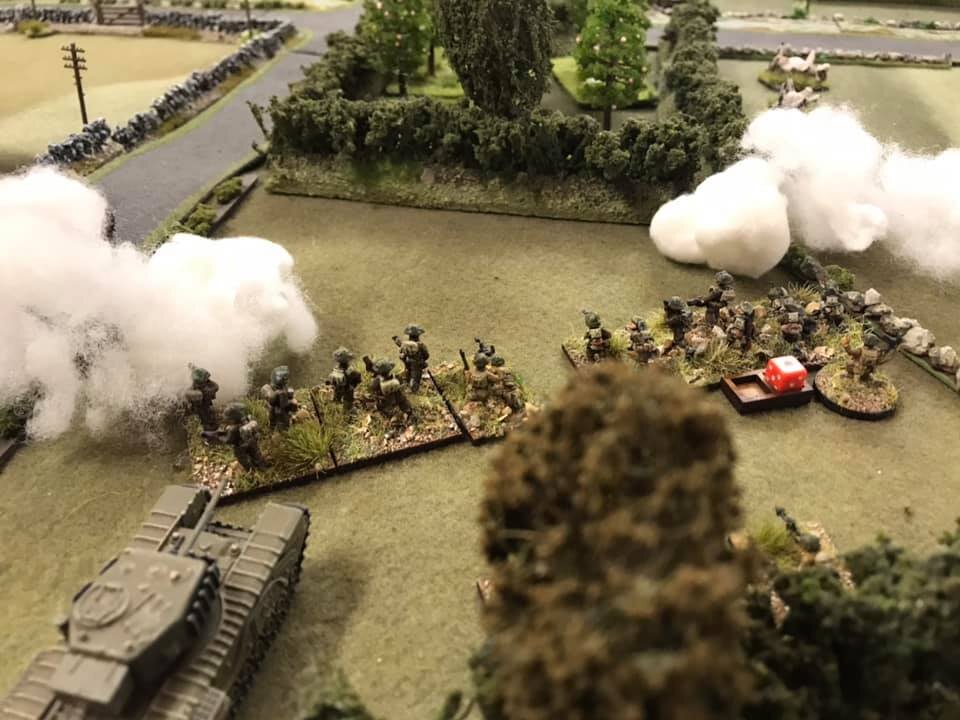  Platoon B assaults the empty orchard. “Deception” adds HE cover fire. 
